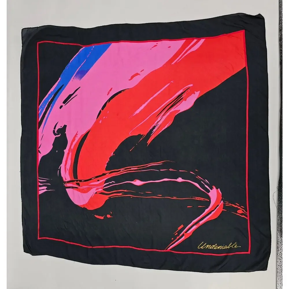 Avon Billie Dee‎ Williams Glam Undeniable Abstract Art 100% Silk Scarf